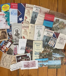 Vintage Ephemera 45+ Lot Travel Brochures Cards 1930s Puzzle 60s Virginia Disney - Picture 1 of 12