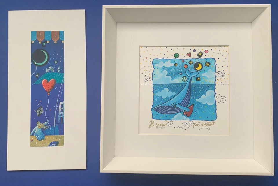 SERIGRAFIA ANDREA AGOSTINI 16x16 “IL  GIOCO PIÚ BELLO” +STAMPA  IN REGALO - Immagine 1 di 1