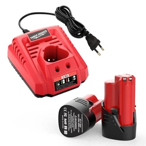 Lot de 2 batteries de rechange 12 V 35 Ah pour Milwaukee M12 M12B 48-11-2411 ... - Imagen 1 de 7