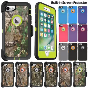 For iPhone 6 6S 7 8 Plus SE2 SE3 Defender Case Cover Screen Protector +Belt Clip - Picture 1 of 74