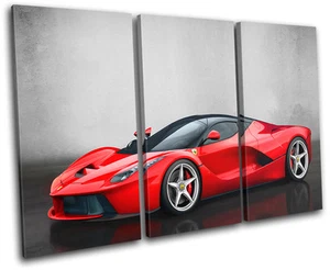 La Ferrari Exotic Supercar Cars TREBLE CANVAS WALL ART Picture Print - Picture 1 of 1