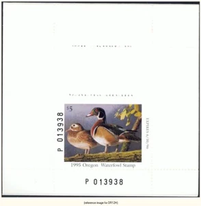 D2K Oregon Duck Stamp 1995 $5.00 Hunter bklt/1 - Picture 1 of 1