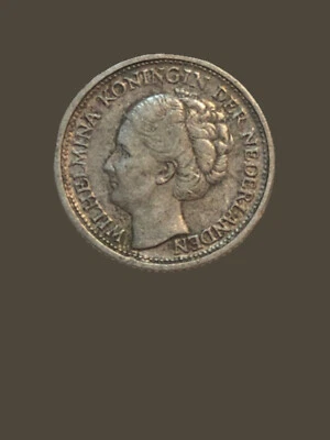 1943-P Curacao 10 Cents Silver Coin - Very Fine condition - Image 1 of 2