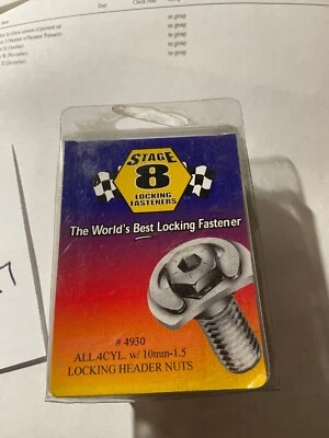 EE. UU. Etapa 8 #4930 Sujetador de Bloqueo Tuercas de Cabezal Todas 4 CIL con 10 mm-1,5 Juego de 10 piezas Foto 1 de 4