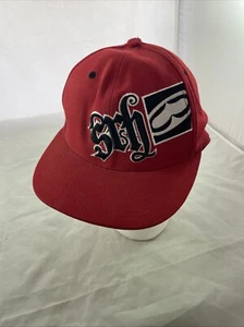 SRH 210 Fitted By FlexFit for 6 7/8- 7 1/4 Hat Cap Red Skater Surf - Picture 1 of 8