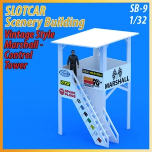 Slotcar Scenery Building Stile Vintage Marshall&Control Tower Scalextric, Carrera - Foto 1 di 7