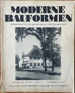 Moderne Bauformen magazine November 1937 German architecture bauhaus - Picture 1 of 1