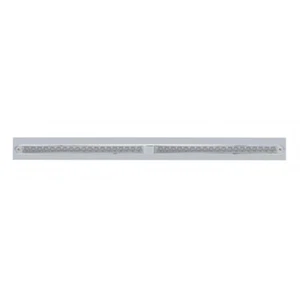 Top Mud Flap Plate w/ Two 19 LED 24" Reflector Light Bars - Red LED/Clear Lens - Bild 1 von 10