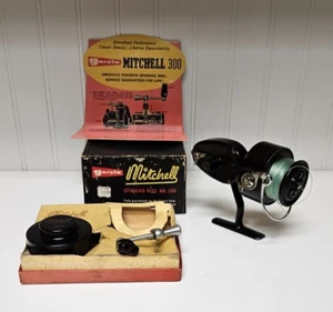 Vintage Garcia Mitchell 300 Spinning Fishing Reel Right Hand - Made In France - Picture 1 of 22
