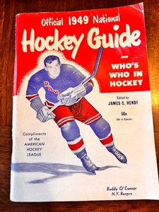 Official 1949 National Hockey Guide And Who’s Who In Hockey,By Hendy - Picture 1 of 3