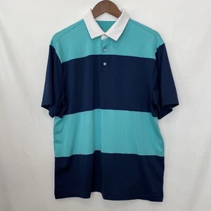 Under Armour The Playoff Golf Polo Herren Größe Large blau gestreift kurzarm - Bild 1 von 11