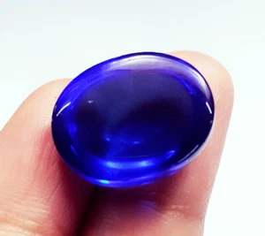 32.35 Ct Loose Gemstone Blue Sapphire (Che-tan) Brazilian Ring Use Oval Cut Gem  - Picture 1 of 7