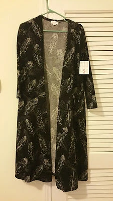 NWT LuLaRoe Sarah Cardigan -  Dark Gray / White - Size Small/S - New With Tags - Image 1 of 4