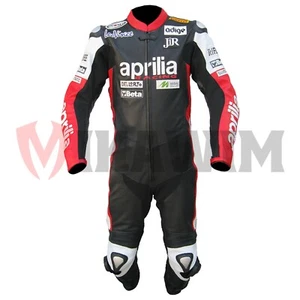 Aprilia Men One Piece Motorbike Racing Leather Suit Available in All Sizes - Picture 1 of 6