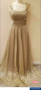 Belsoie Jasmine Bridesmaid L3009 Gown Prom Dress latte Size 6 Women Bridal Dress - Picture 1 of 3