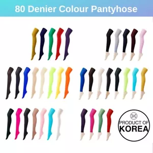 Colourful Womens 80 Denier Opaque Colour Stockings Hosiery Tight Leggings Colour - Picture 1 of 7