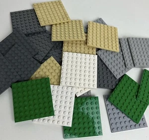 Lego 1 x 8x8 Stud Base Plate Board Mat Green Grey Tan Black Dark Red Lavender - Picture 1 of 21