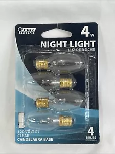 Feit Electric 4W 120V C7 Clear Night Light Pack (4 Total Bulbs) Christmas - Picture 1 of 1