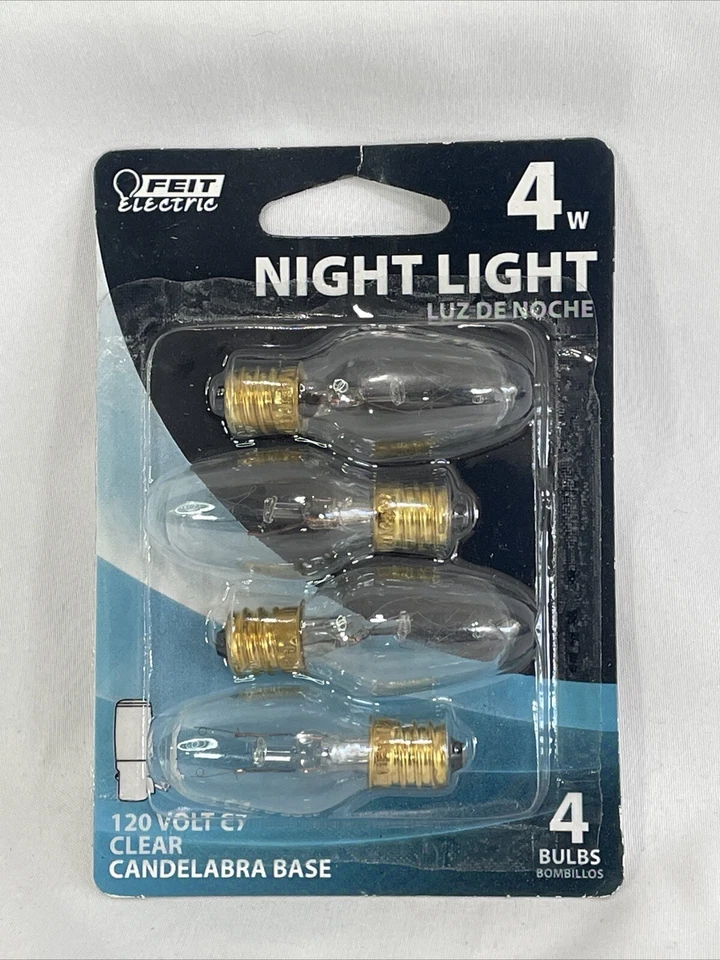 Feit Electric 4W 120V C7 Clear Night Light Pack (4 Total Bulbs) Christmas - Image 1 of 1