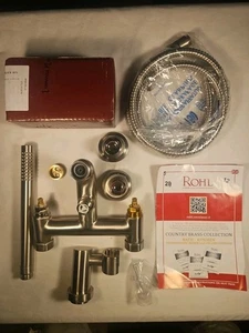 ROHL Exposed Wall Mounted Tub Shower Mixer Satin Nickel A2202LMSTN - Picture 1 of 8
