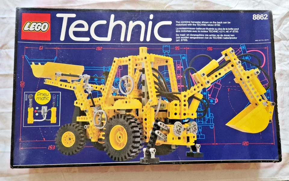 Lego Technic 8862 -Backhoe Grader (1989) New original packaging - Image 1 of 4