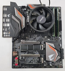 AMD Ryzen 7 2700 + Gigabyte X470 Aorus Ultra Gaming + 16GB DDR4 + CPU Kühler - Bild 1 von 3