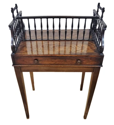 MÚSICA lateral antiga INGLÊS 19º C estilo regência forma de lira pau-rosa e ébano - Imagem 1 de 4