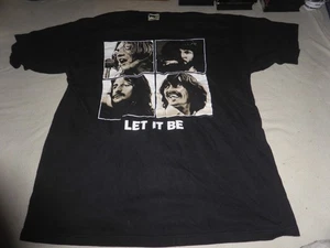 VINTAGE 1996 THE BEATLES LET IT BE CRONIES SHIRT SIZE XL TEE BLACK ADULT LENNON - Picture 1 of 4