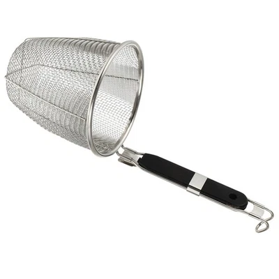  Stainless Steel Strainer Basket Wire Mesh Food Skimmer Kitchen Sieve For Pasta - Image 1 of 4