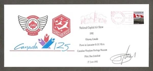 Canada first flight cover Canada 125 signed by Pilot Schofileld [1 - Picture 1 of 1