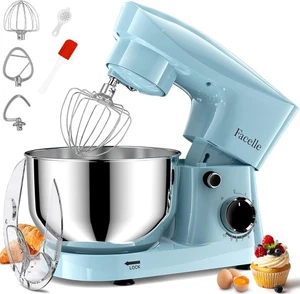 Facelle Stand Mixer, 10-Speed 6Qt Includes Extra 5 Qt Steel Bowl & Accessories - Picture 1 of 8
