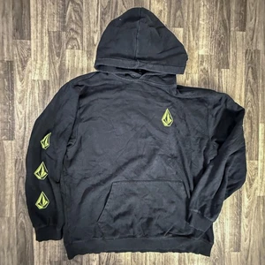 Sudadera con capucha Volcom negra con logotipo de piedra manga larga ropa de calle - Imagen 1 de 4