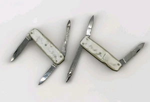 Two VINTAGE G.H. MUMM & C S.V.C.Sr Mother Of Pearl Multi-Function Pocket Knife - Picture 1 of 13