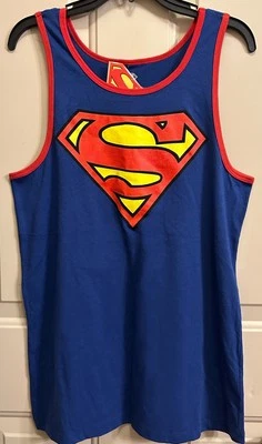 Camiseta Regata Masculina DC Superman Pequena S Azul Vermelha Nova ENVIO RÁPIDO - Imagem 1 de 3