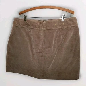Banana Republic EUC Corduroy Stretch Mini Skirt Size 14 Tan Y2K Holiday Festival - Picture 1 of 8