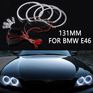 4pc CCFL LED Angel Eyes Lamp Kit Halo Ring Car Headlight For BMW E36 E38 E39 E46 - Picture 1 of 8