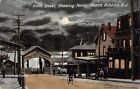 Postcard NJ Perth Amboy Smith Street At Night Ferry Building New Jersey 1909