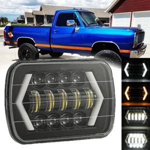 For Jeep Cherokee XJ 1984-2001 Wrangler YJ 1986-1995 5x7" 7x6 Led Headlight 1PC - Bild 1 von 10