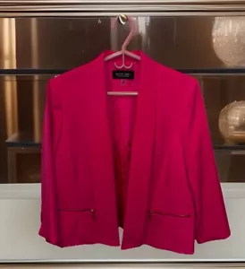 Woman’s Berry Pink Blazer NWOT By Evan Piccone Size 14 Career Beautiful Lined. - Picture 1 of 6