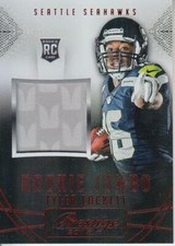 2015 Prestige Rookie Jumbo Jerseys Patch Red #RJJTL Tyler Lockett Seattle