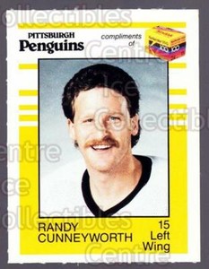 1987-88 Pittsburgh Penguins Kodak #6 Randy Cunneyworth