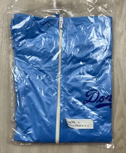 Vintage Dodgers Los Angeles Blue Hooded Full Zip Rain Jacket Youth Large SGA - Picture 1 of 14