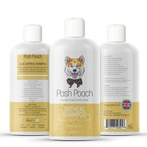 Oatmeal Dog Shampoo For Dogs With Dry Itchy Flaky Skin Organic Soothing Wash - Picture 1 of 6
