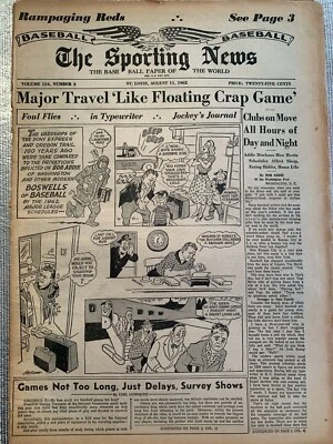 8/11/1962 The Sporting News - Joe DiMaggio NYYankees, Calvin Griffith Twins Foto 1 de 4