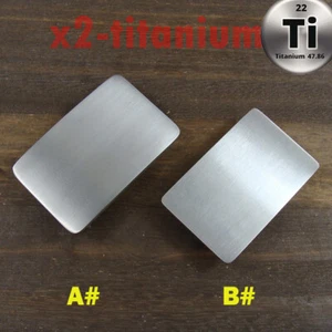 Titanium anti-allergy rectangle plate Belt Buckles for 1.5" or 1.3" belt XZ331 - Picture 1 of 12
