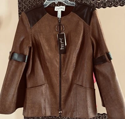 Joseph Ribkoff NWT Faux Suede Zipper Jacket, Size 8 - Image 1 of 4