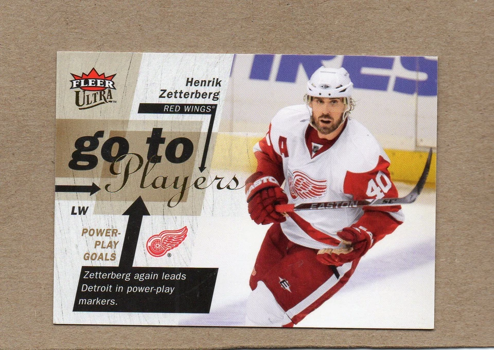 henrik zetterberg detroit red wings card 2009/10 fleer ultra go to players gt2 - Image 1 of 1