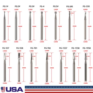 10-100pcs Dental Tungsten Carbide Bur For High Fast Speed Handpiece st - Picture 1 of 146