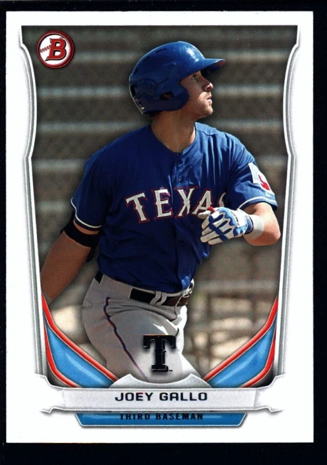 JOEY GALLO MINT RANGERS ROOKIE CARD RC SP 2014 BOWMAN TP80 #80 TEXAS "GEM" - Image 1 of 1
