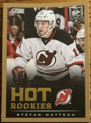 2013-14 Score Gold Hot Rookies Stefan Matteau #640 New Jersey Devils - Image 1 of 2